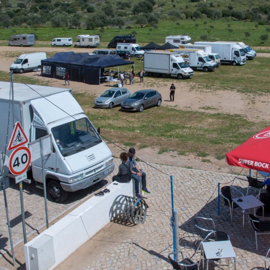Campamento de rodaje en Portugal