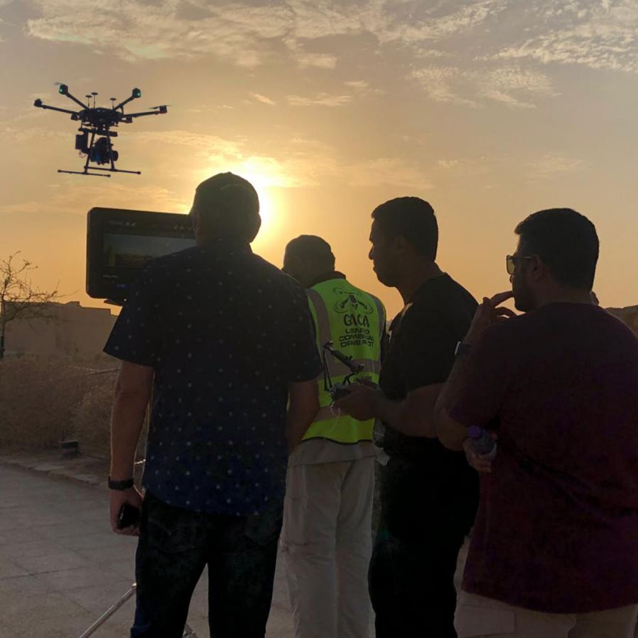 Rodando en Riyadh al atardecer