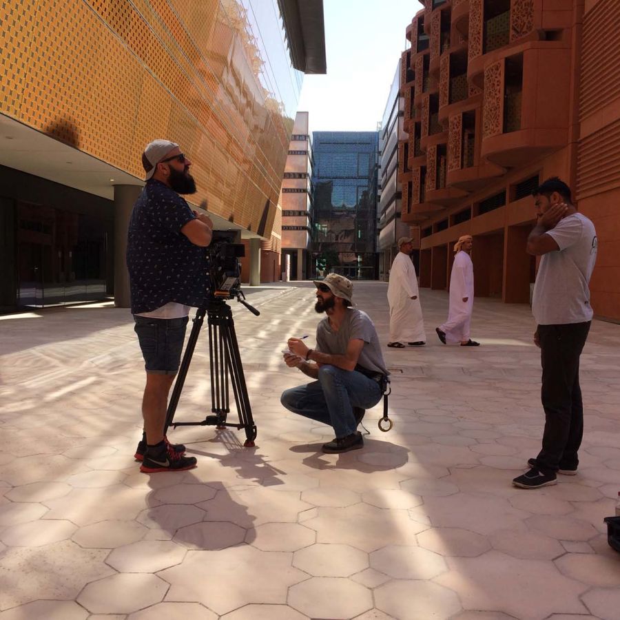 Rodaje en las calles de Masdar City