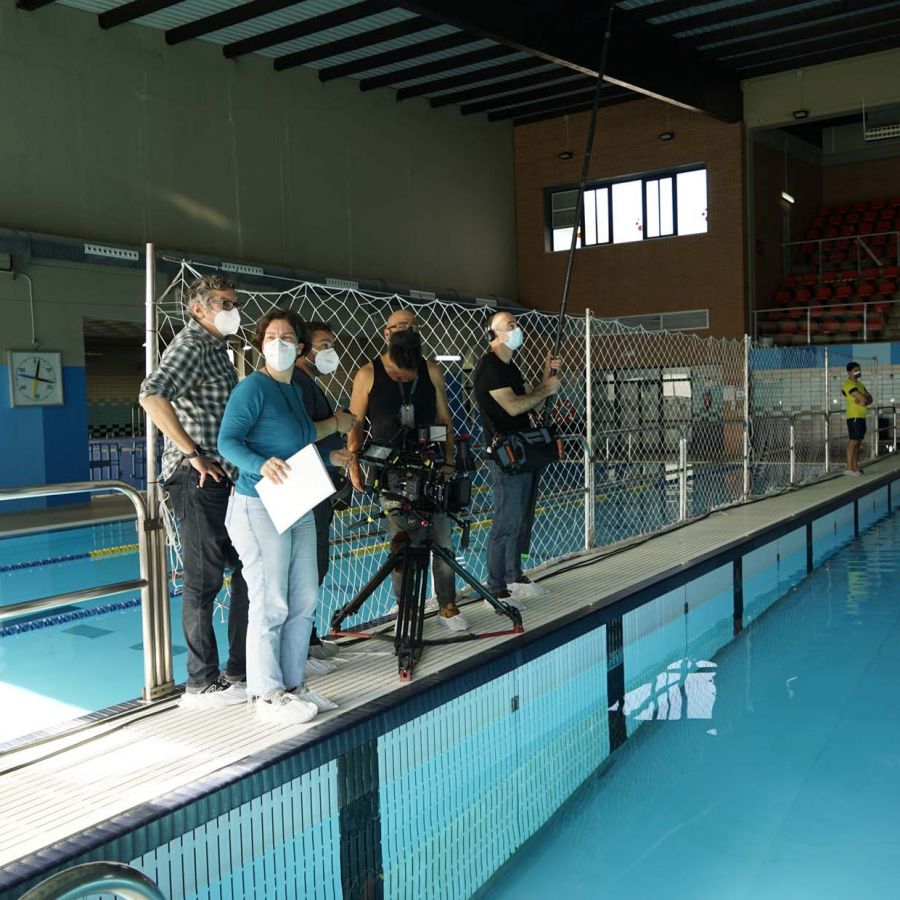 El equipo en el Centro Acuático de Dos hermanas